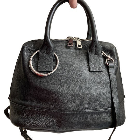 Vince Camuto Black Leather Kimi Satchel Bag